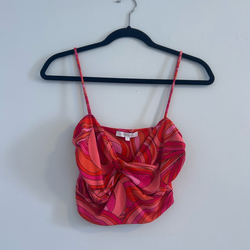 Olivaceous Pink and Orange Swirl Camisole